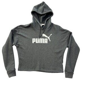 Puma‎ Hoodie Small Women Crop Top Athletic Active-wear Work-out Pullover Sweater